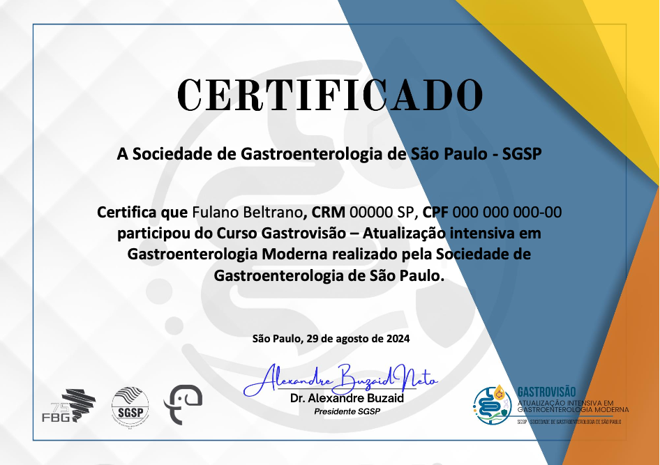 Certificado modelo